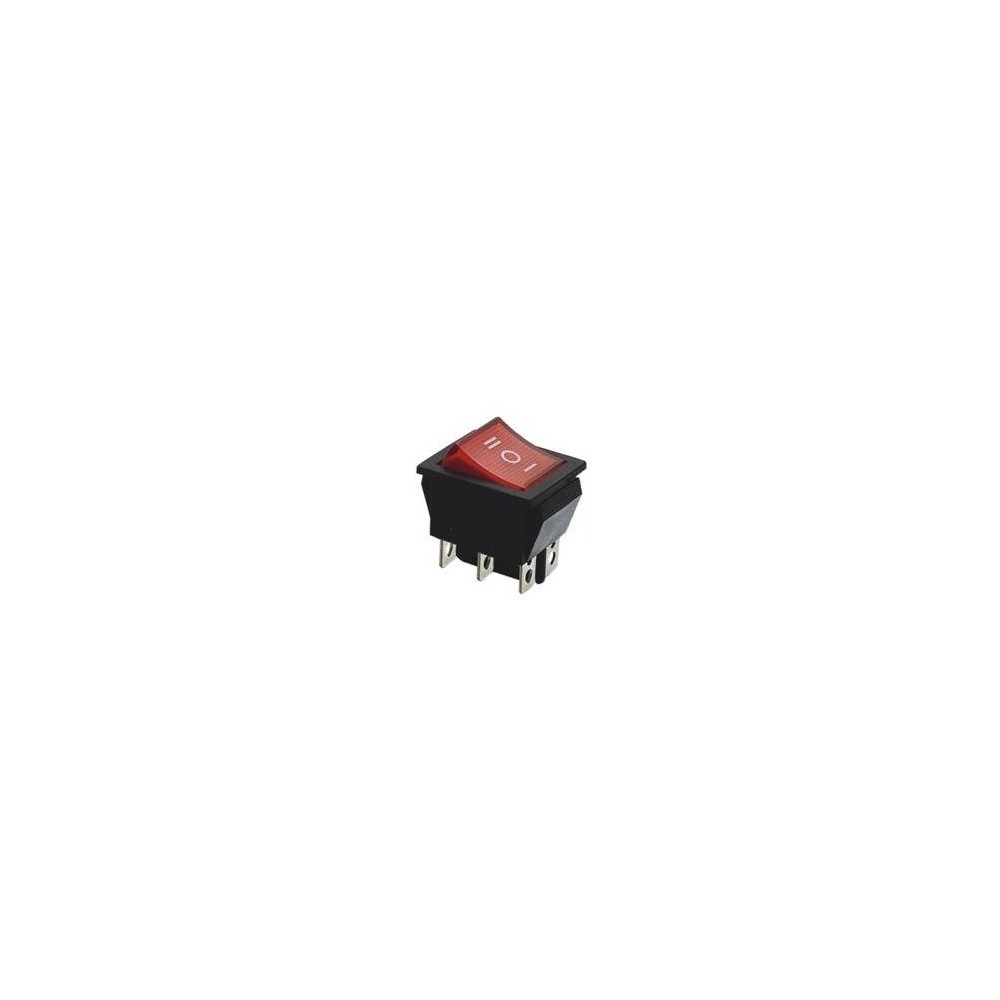 Rakto jungiklis RS203-6C3R - 15A/250V - Dvigubas - Į-OFF-Į -