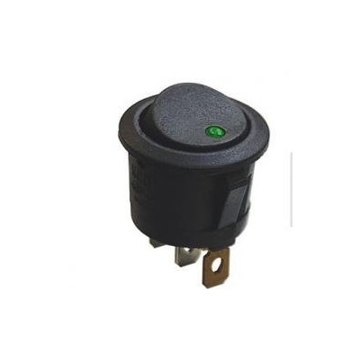 Klavišinis jungiklis - SMRS101-6LDG - 1A/250V - apskritas -