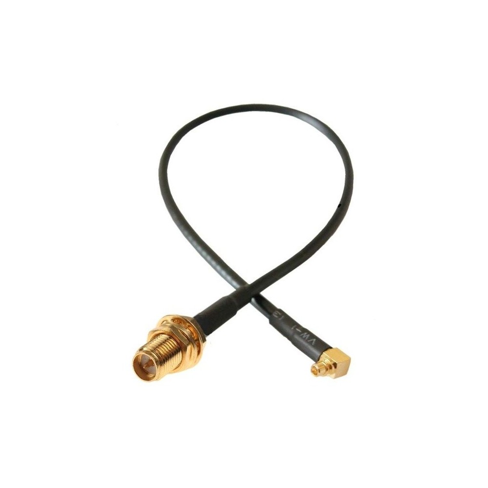 Perėjimas - RP-SMA lizdas į MMCX - adapteris su 100 mm