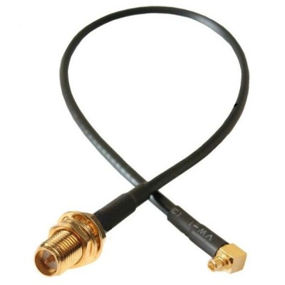 Perėjimas - RP-SMA lizdas į MMCX - adapteris su 100 mm
