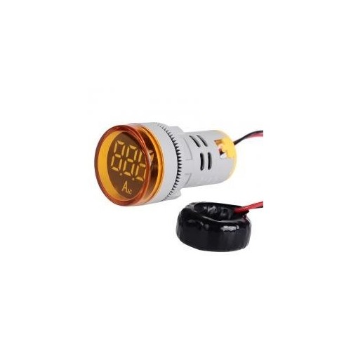 Ampermetras su transformatoriumi 0-100A - Apvalus 28 mm - LED -