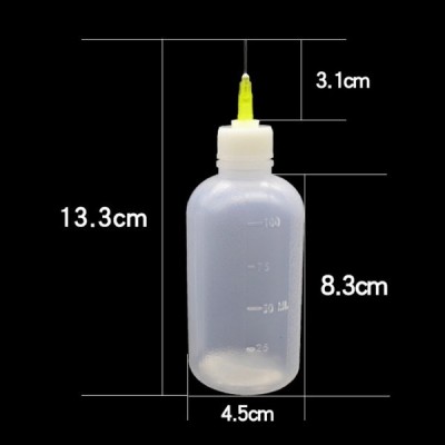 ESD buteliukas 100ml - su adata - skysčiams dozuoti-Pagrindinis
