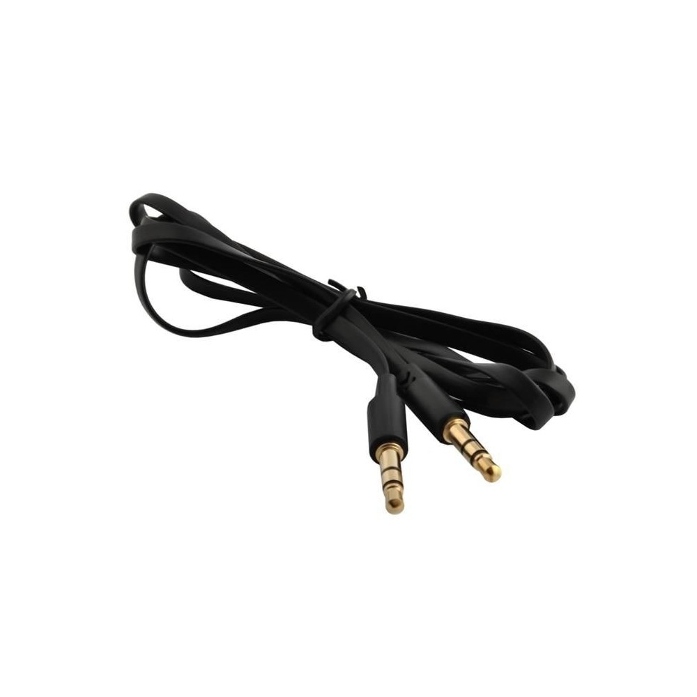 Plokščias mini lizdo kabelis - 1m - adapteris 2x mini