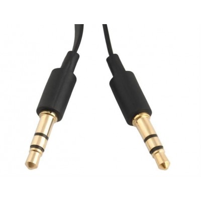 Plokščias mini lizdo kabelis - 1m - adapteris 2x mini