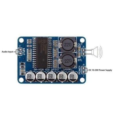 TDA8932 monofoninio stiprintuvo modulis - 1x35W - d