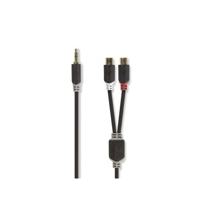 Kabelio lizdas 3,5 mm stereo/2x RCA 0,2 m NEDIS