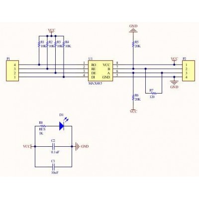 UART TTL keitiklis - RS485 MAX485 - Arduino-