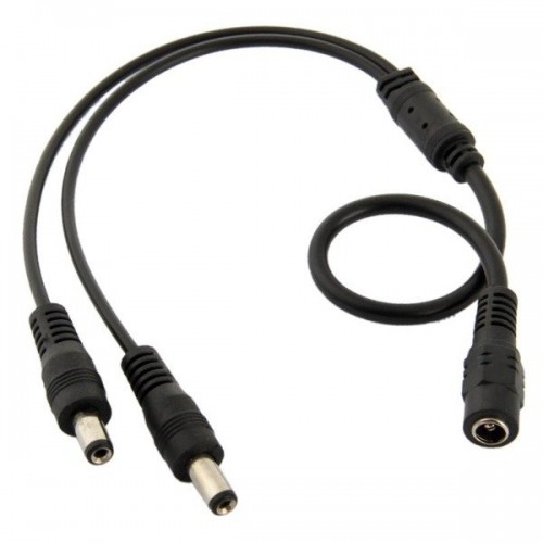Nuolatinės srovės skirstytuvas - 2.1/5,5 mm - 2x kištukas - 1x
