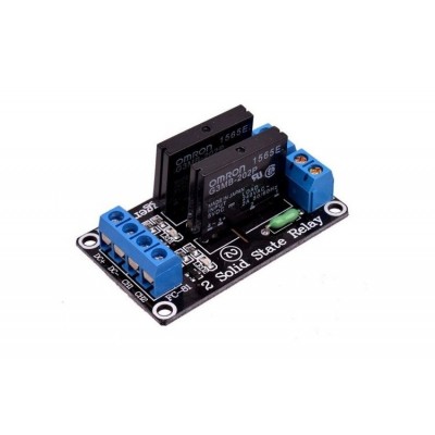SSR kietojo kūno relės modulis 2 kanalai - 2A/250VAC - 5 V