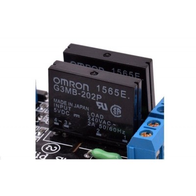 SSR kietojo kūno relės modulis 2 kanalai - 2A/250VAC - 5 V