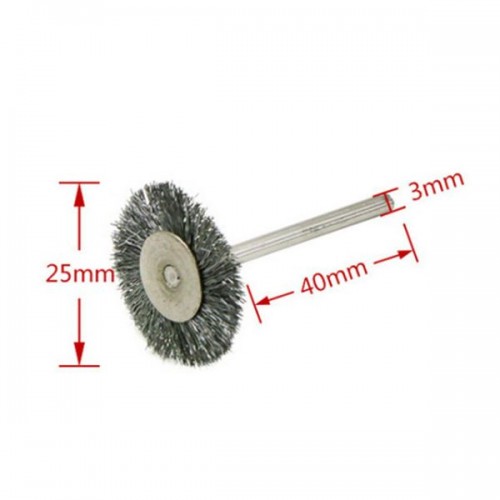 Vielinis šepetys šlifavimui 25 mm - apvalus - dremel, mini