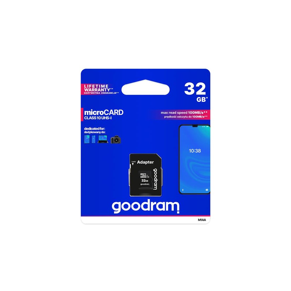 Atminties kortelė GOODRAM micro SD 32 GB su adapteriu-Atminties