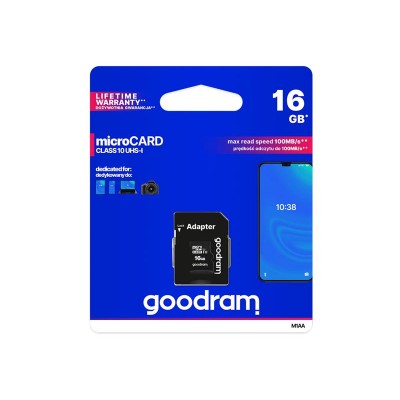 Atminties kortelė GOODRAM micro SD 16 GB su adapteriu-Atminties