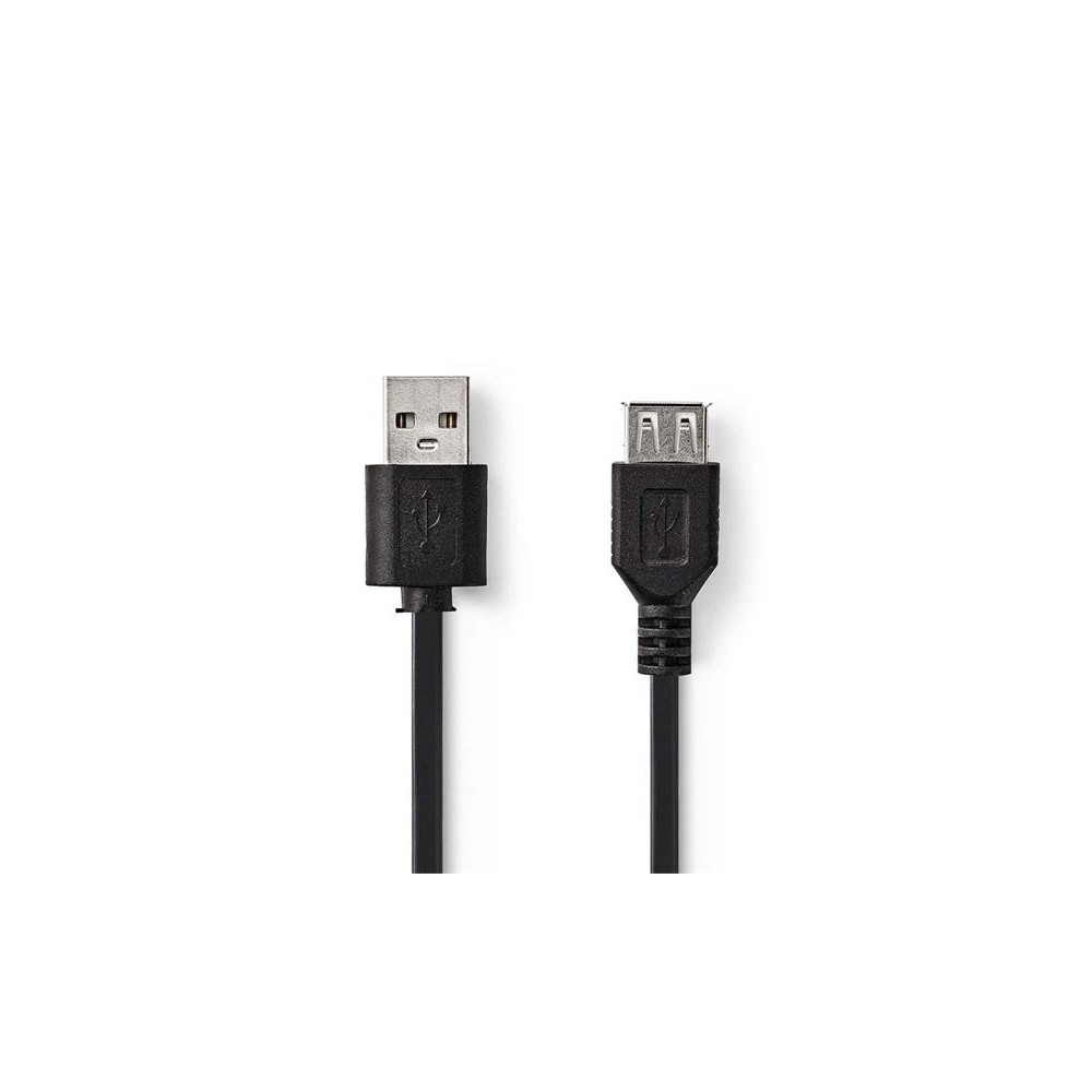 Kabelis USB 2.0 A jungtis/USB 2.0 A lizdas 1 m NEDIS