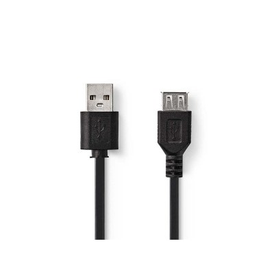 Kabelis USB 2.0 A jungtis/USB 2.0 A lizdas 1 m NEDIS
