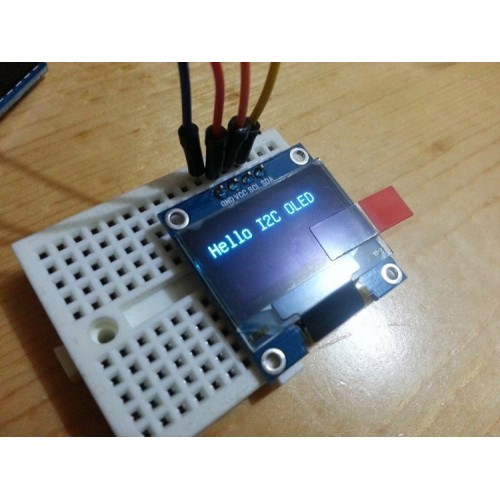 0,96' 128x64 OLED ekranas su I2C - SSD1306 - balta-
