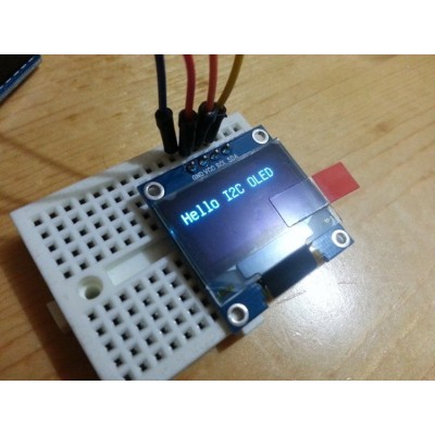 0,96' 128x64 OLED ekranas su I2C - SSD1306 - balta-