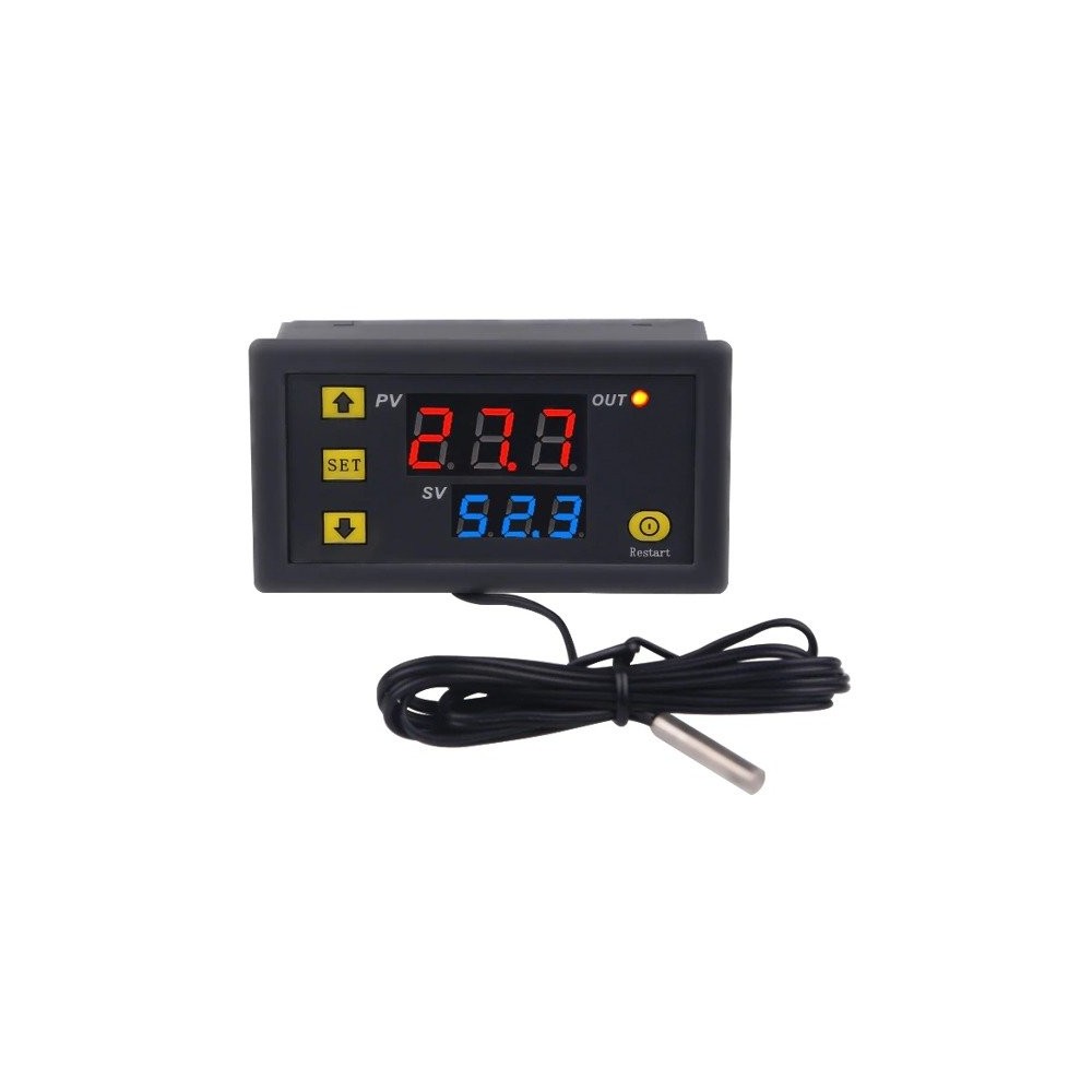 12V temperatūros reguliatorius nuo -50°C iki 120°C - W3230 -