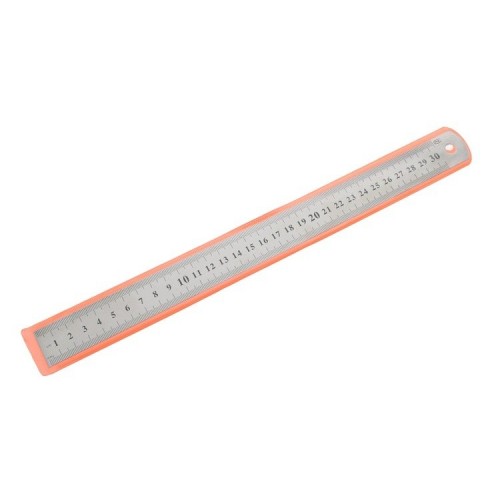 Metalinė liniuotė 30 cm - 12 colių - dvipusis -
