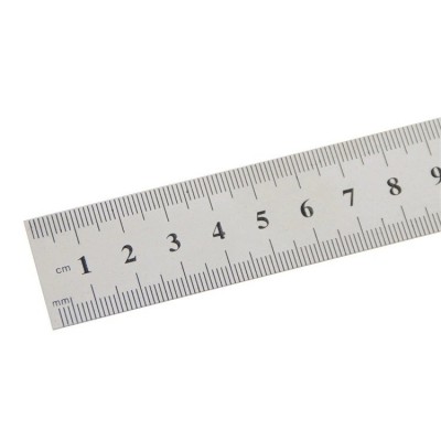 Metalinė liniuotė 30 cm - 12 colių - dvipusis -
