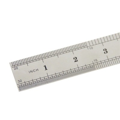 Metalinė liniuotė 30 cm - 12 colių - dvipusis -