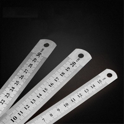 Metalinė liniuotė 30 cm - 12 colių - dvipusis -