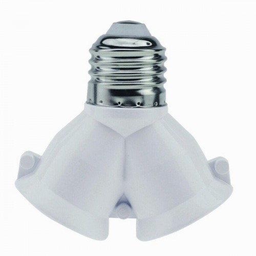 E27 į 2x E27 dalytuvo adapteris - lemputės adapteris - 1 in 2