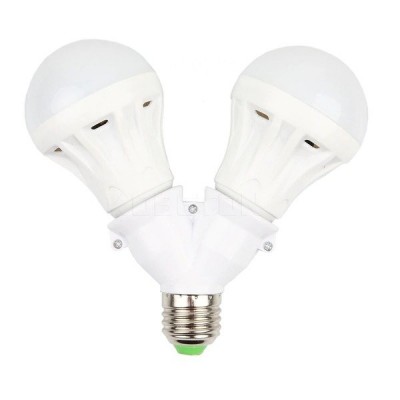 E27 į 2x E27 dalytuvo adapteris - lemputės adapteris - 1 in 2