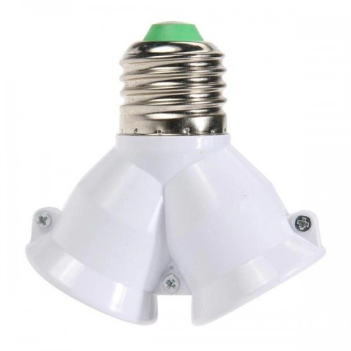 E27 į 2x E27 dalytuvo adapteris - lemputės adapteris - 1 in 2