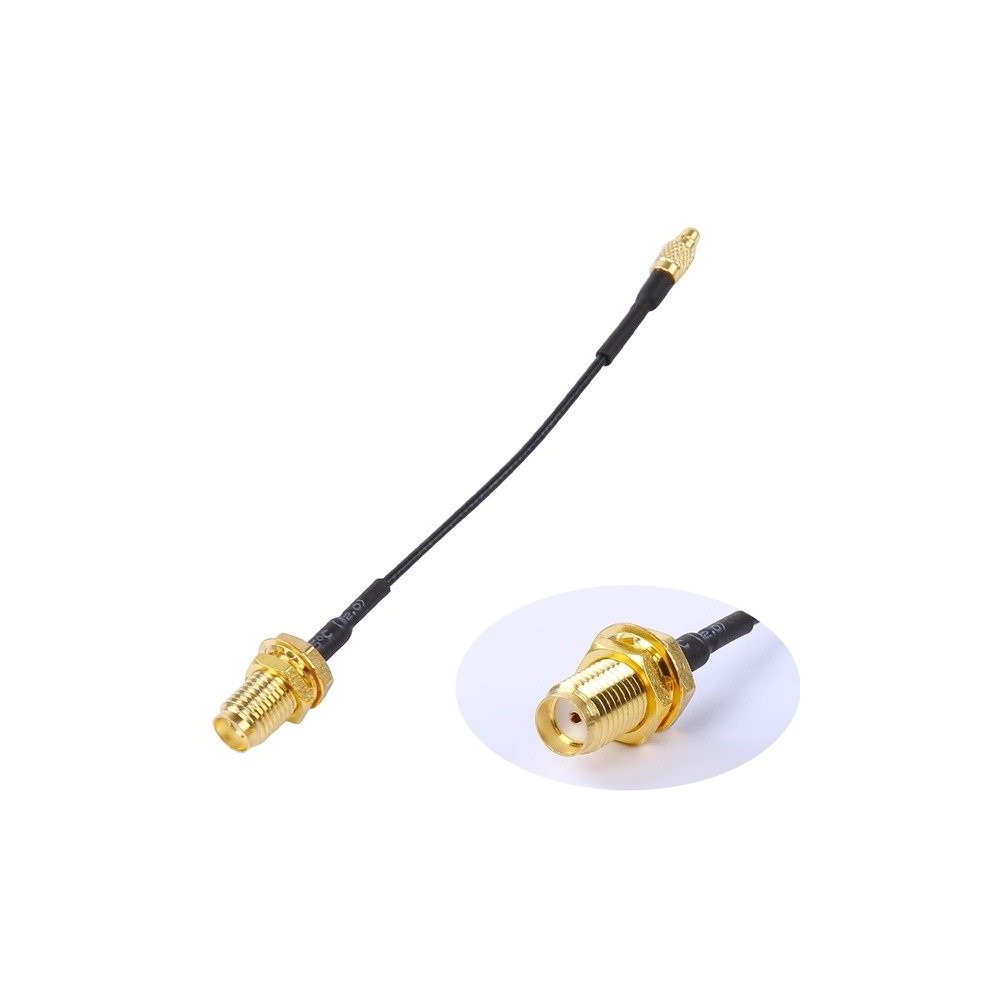 Perėjimas - SMA lizdas į MMCX - tiesus adapteris su 100 mm