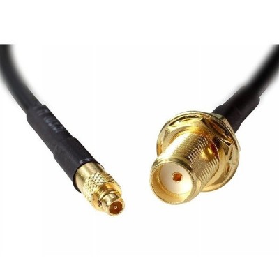 Perėjimas - SMA lizdas į MMCX - tiesus adapteris su 100 mm