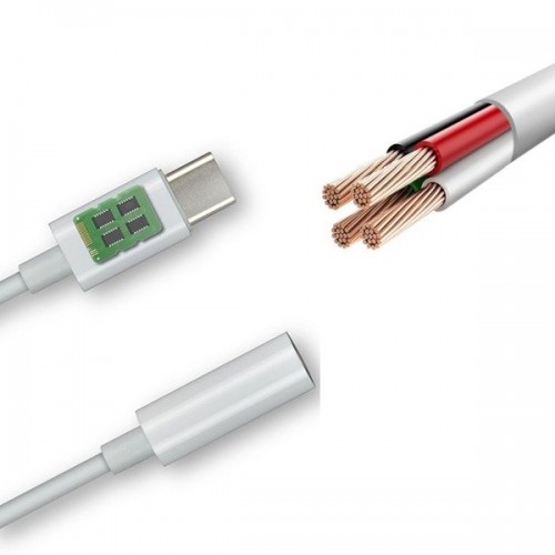 USB tipo adapteris-C į mini lizdą 3,5 mm - garso