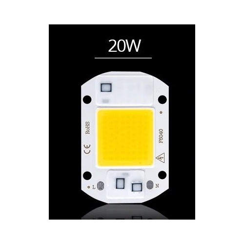 LED COB 20W - 230V - šalta balta šviesa - halogeniniams ir