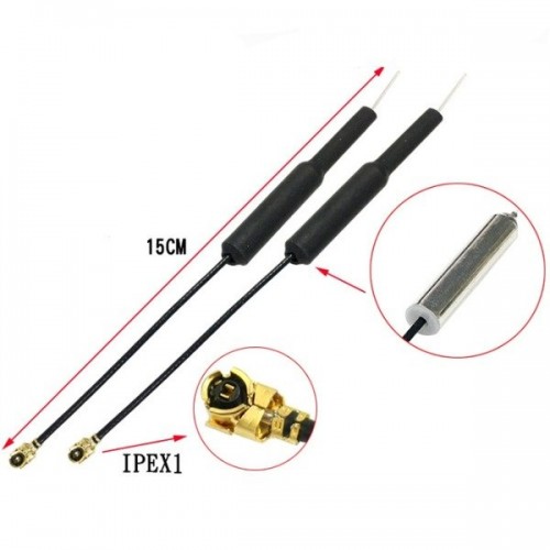 Antena su signalo stiprintuvu - 150 mm IPEX1 jungtis - 2,4 GHz