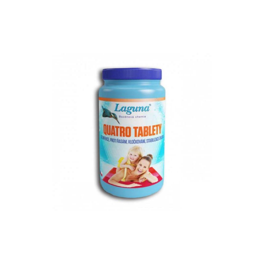 Quatro tabletės LAGUNA 1kg-Baseinų chemikalai