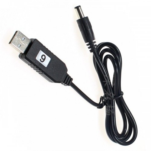 9 V maitinimas iš USB kištuko - nuo 5 V iki 9 V - DC 5,5/2,1