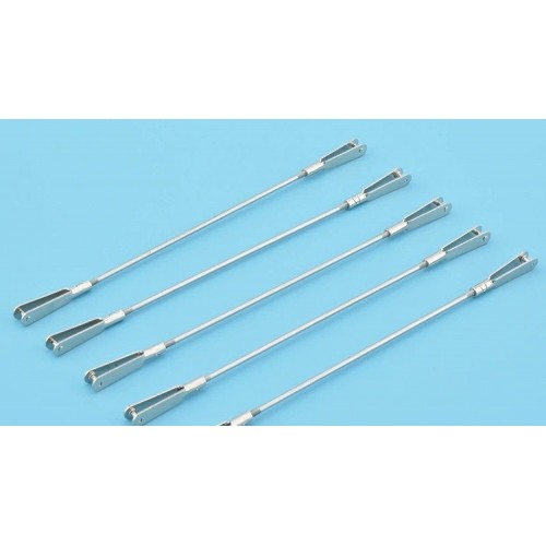 Tiesus srieginis čiaupas 85 mm - 2x metalinis fiksatorius M2