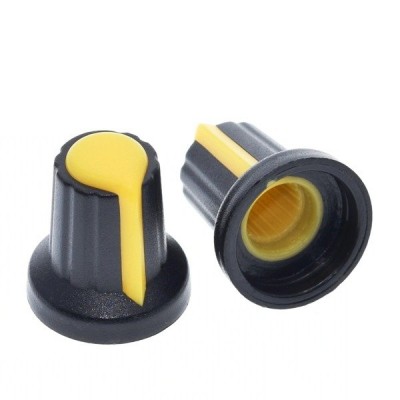 Potenciometro rankenėlė - 6 mm ašis - 17 mm aukščio - rankenėlė