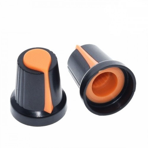 Potenciometro rankenėlė - 6 mm ašis - 17 mm aukščio - rankenėlė