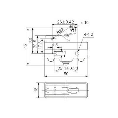 Ribinis jungiklis 15A - 380 VAC - LXW5-11G2 - 40 mm svirtis su
