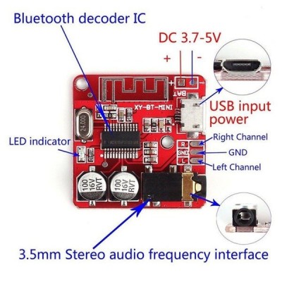 XY muzikos atkūrimo modulis-BT-Mini - MP3 -