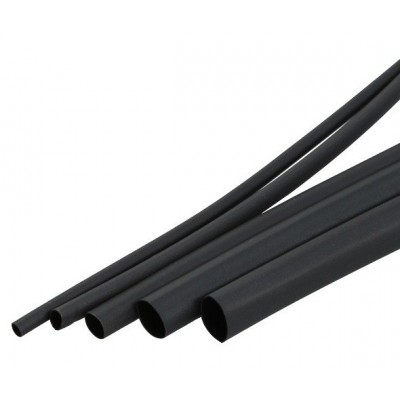 Termo susitraukiantis vamzdelis Ø12mm 1mb - juoda - lankstus -
