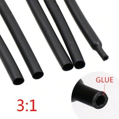 Termo susitraukiantis vamzdelis 3:1 su klijais Ø6,4 mm 1mb -