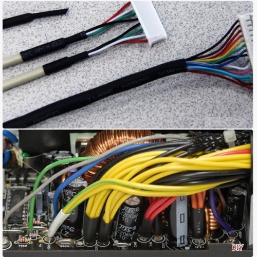 Termo susitraukiantis vamzdelis 3:1 su klijais Ø6,4 mm 1mb -
