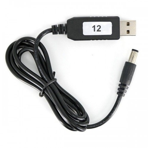 12 V maitinimas iš USB kištuko - nuo 5 V iki 12 V - DC 5,5/2,1