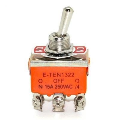 Klavišinis jungiklis - E-TEN1322 - 15A - 250V - 3-pozicija - 6