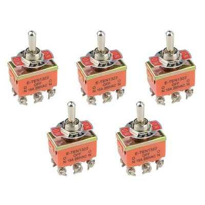 Klavišinis jungiklis - E-TEN1322 - 15A - 250V - 3-pozicija - 6