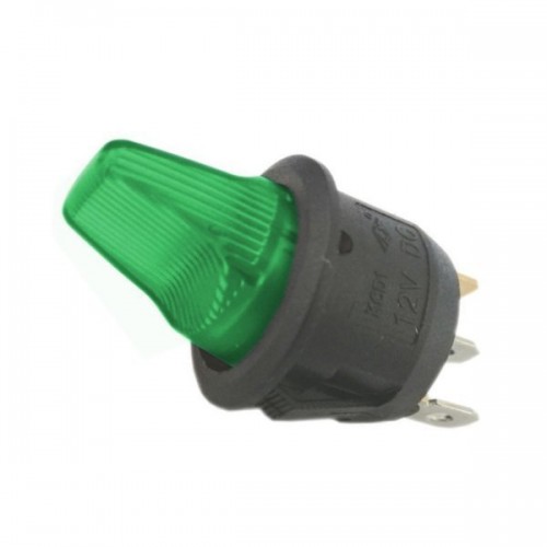 Spiralinis jungiklis KCD1-101B žalia spalva - 230V - 3PIN