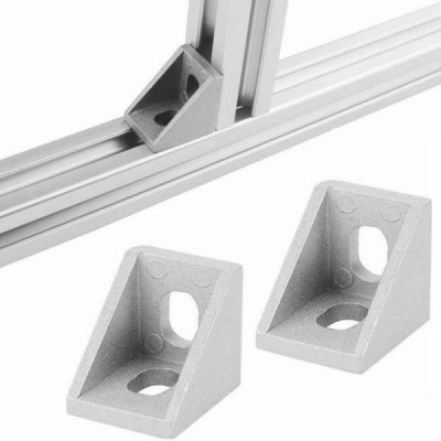 Kampinis laikiklis 20x20 mm, skirtas aliuminio profiliams 2020