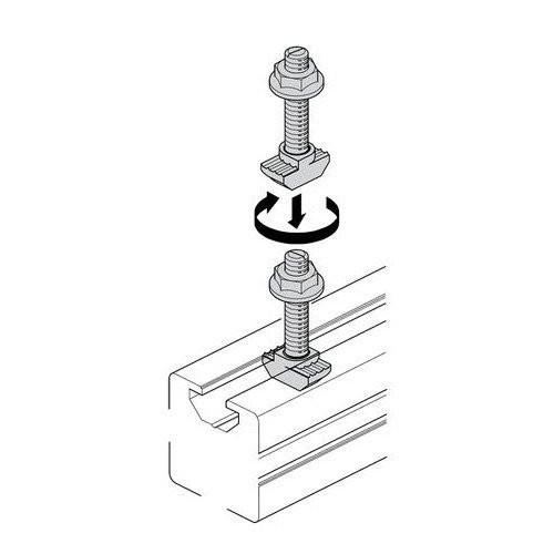 Varžtas su plaktukine galvute T - raktas - M5 x 16 mm - 10 vnt.